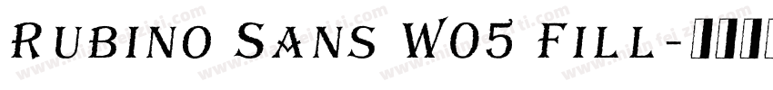 Rubino Sans W05 Fill字体转换
